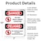 Signmission Do Not Walk Under Conveyor Bilingual Danger Sign, Plastic, 7in W x 10in L, 2PK OS-2PACK-DS-P-710-VS-1182 - alternate 7